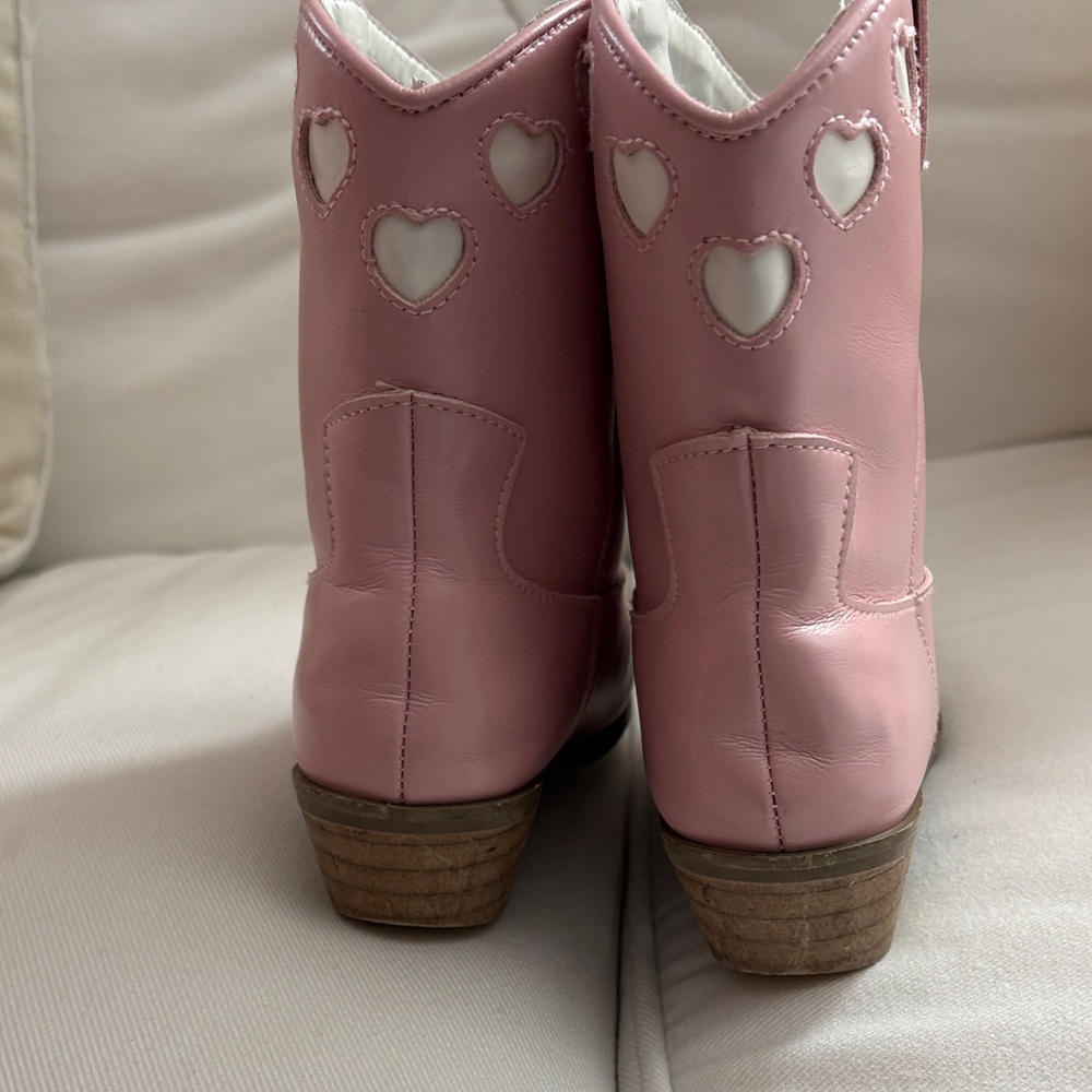Pink Heart Kids Cowboy Boots - Picture 5 of 8